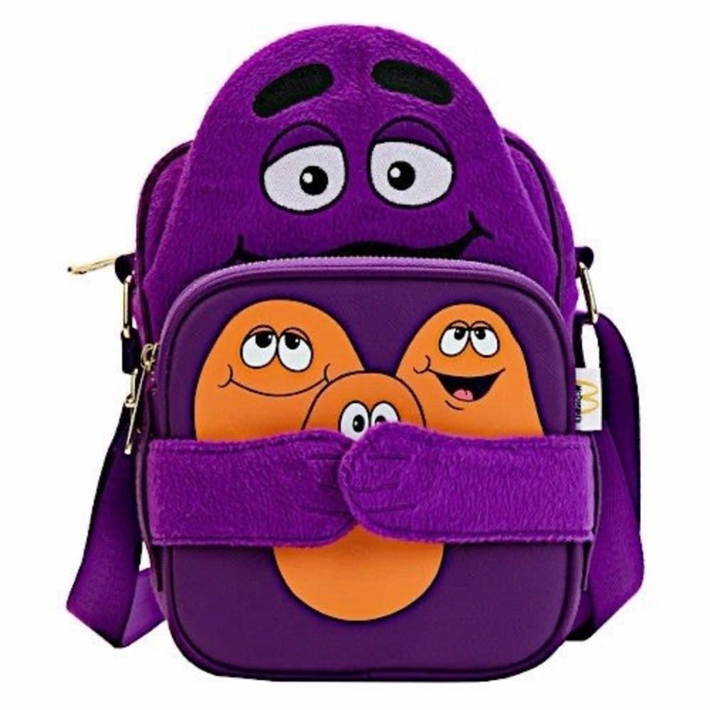 NWT Loungefly McDonald's Grimace Chicken Nuggets Crossbody Purse Bag Purple